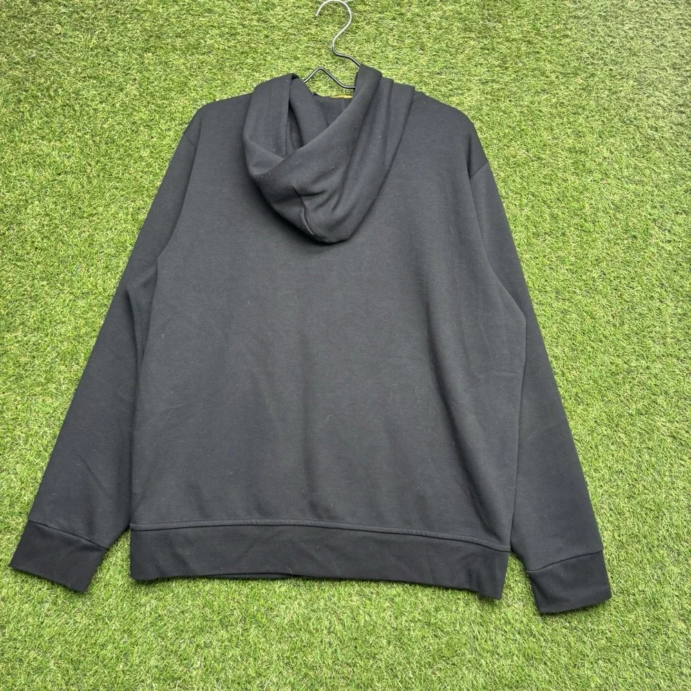 Vintage Polo Ralph Lauren Hoodie Mens XL Black Y2K Fleece Zip Up Sweater Jacket